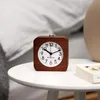 Navaris Analog Holz Wecker mit Snooze - Retro Uhr Viereck Produktbild-Vorschau 8
