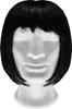 Oblique Unique Perücke Bob Kurzhaar Frisur schwarz für Produktbild-Vorschau 4
