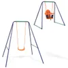 vidaXL 2-in-1 Einzelschaukel und Babyschaukel Orange Produktbild-Vorschau 8