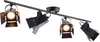 A black track light with four adjustable spotlights against a white background. Produktbild-Vorschau