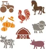 Schablonen Malen für Kinder, 8 Stück Set 15x15 cm Bauernhof Produktbild-Vorschau 4