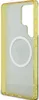 A yellow phone case with a white magnetic ring is shown against a white background. Voir les images du produit