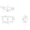 Sapho Kama - Lavabo a incasso 500x260 mm, senza sfioratore, Anteprima dell’immagine prodotto 5