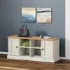 vidaXL Schuhbank VIGO Weiß 106x35x45 cm Massivholz Kiefer Produktbild-Vorschau 2