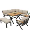 Merax Gartenmöbel Set mit X-Design und Metallrahmen, Produktbild-Vorschau 14
