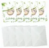 10 Einladungskarten Faultier Dschungel grün inkl. 10 Produktbild-Vorschau 7