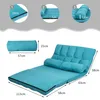 Diagrams showing dimensions and a folded sofa. Produktbild-Vorschau