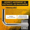 Extralink Lewy uchwyt antenowy na ścianę 600 mm, stal Podgląd zdjęcia produktu 6