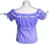 Trachten Bluse Liesl Blau Größe: 40 Produktbild-Vorschau 4