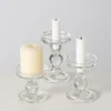 LS-LebenStil 3´er Set Glas Kerzenständer Klar 28cm Produktbild-Vorschau 3