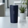 Thermobecher Edelstahl 480ml Kaffee Becher Trinkbecher Strohhalm isoliert Vinsun Produktbild-Vorschau