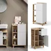 A bathroom vanity with a sink and storage cabinet, shown from different angles. Náhled obrázku produktu