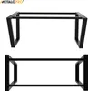 Two black metal table bases against a white background. Anteprima dell’immagine prodotto