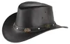 Scippis wetterfester Western-Lederhut Reno mit Antik-Conchos in schwarz