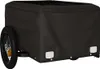 vidaXL Fahrradanhänger Schwarz und Gelb 30 kg Eisen Produktbild-Vorschau 5