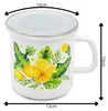 Kubek Emaliowany z Pokrywką 600ml Cytryny Uniwersalny do Podgląd zdjęcia produktu 6