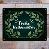Frohe Weihnachten Mistelzweig Metallschild XL in 21x28 cm Produktbild-Vorschau 2