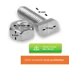 A silver-colored bolt and nut are shown with measurement indicators. Produktbild-Vorschau