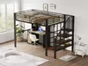 Hochbett 140 x 200 cm mit stabiler Metallkonstruktion, Produktbild-Vorschau 5
