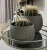 Kvetináč s vložkou BETON BOWL 23,8 cm - čierny Náhľad obrázku produktu 9