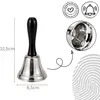 Relaxdays Tischglocke Silber 4er Set 12,5 cm, Metall Produktbild-Vorschau 4