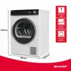 SHARP KD-NHA7S6GW1D-DE Wärmepumpentrockner (7 kg, EEK D), Produktbild-Vorschau 2