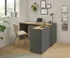 Büromöbel Set Center matt grau und Wotan Eiche, Büro Produktbild-Vorschau 4