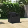 vidaXL Fauteuil avec coussins Poly Rattan Noir Voir les images du produit 2
