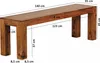 Lavice do jídelny z masivního dřeva Sheesham 140 x 45 x 35 Náhled obrázku produktu 2