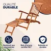 CASARIA® Chaise longue Queen Mary pliable bois d’acacia Voir les images du produit 2