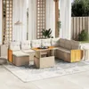 The Living Store 9-tlg. Garten-Sofagarnitur mit Kissen Produktbild-Vorschau 2