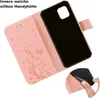 iPhone Handy Tasche Handyhülle Schutz Hülle Blumen Flip Produktbild-Vorschau 6