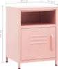 vidaXL Noční stolek růžový 35x35x51 cm Ocel Náhled obrázku produktu 8