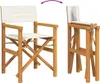 Chaise de pluie pliante crème teck massif Voir les images du produit 6