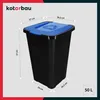 KOTARBAU® Odpadkový koš 50l Víko na třídění odpadu v modré Náhled obrázku produktu 3