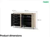 A diagram showing the dimensions of a cabinet. Produktbild-Vorschau