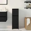 vidaXL Badezimmerschrank mit Tür Schwarz Eichen-Optik 30 x Produktbild-Vorschau 4