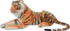 A plush tiger toy lying down on a white background. Náhled obrázku produktu