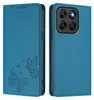 Lederhülle für Motorola Moto G67/Moto G77, Schmetterling Produktbild-Vorschau 1