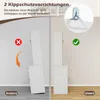 COSTWAY Mobile da cucina in legno, credenza con 2 prese Anteprima dell’immagine prodotto 7