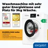 Exquisit Waschmaschine 9kg, Energieeffizienzklasse A, max. Produktbild-Vorschau 2