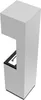 A 3D rendering of a white bioethanol fireplace. Náhled obrázku produktu