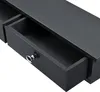 A close-up view of two open drawers of a dark gray shelf unit, with a silver knob on the front of one drawer. Produktbild-Vorschau