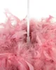 BELIANI Hängeleuchte Rosa echte Federn runder Schirm Produktbild-Vorschau 3