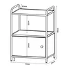 Beistelltisch ’Gulen’ mit Ablagen und Schrank 60 x 43 x 33 Produktbild-Vorschau 3