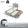 A diagram of a bed with dimensions and descriptive text. Produktbild-Vorschau