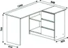 Bureau d'angle Chêne Sonoma & Blanc | Bureau informatique Voir les images du produit 6