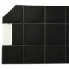A close-up view of a black activated carbon filter with a white section on the left. Produktbild-Vorschau