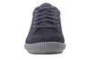 A front view of a navy blue sneaker with a gray sole, isolated on a white background. Produktbild-Vorschau