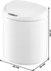 A white sensor trash can with dimensions indicated. Anteprima dell’immagine prodotto